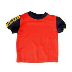 Scuderia Ferrari Boys "Ferrari Tape" Multi-Color Crewneck Short Sleeve T-Shirt